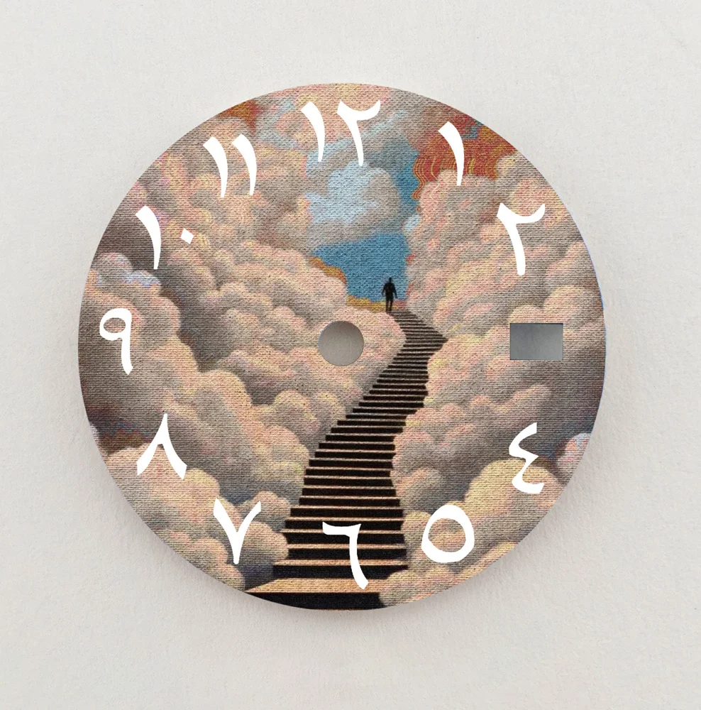 NH35 Dial 3D Pola Kreatif Dial 28.5Mm Angka Arab Dial NH36 Dial Cocok NH35/36 Gerakan Jam Tangan Pengganti Suku Cadang LOGO DIY