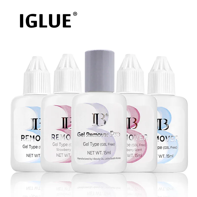 IB GBL Free Gel Remover Original Korea False Eyelash Extension 15ml Clear Strawberry Scent Fast Cleaning No Irritation Remover