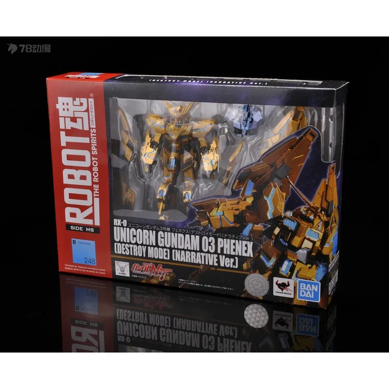 BANDAI Original ROBOT Soul Series Unicorn 3 Phoenix NT Ver Anime figura de acción modelo juguetes modelo móvil adornos regalos para niños