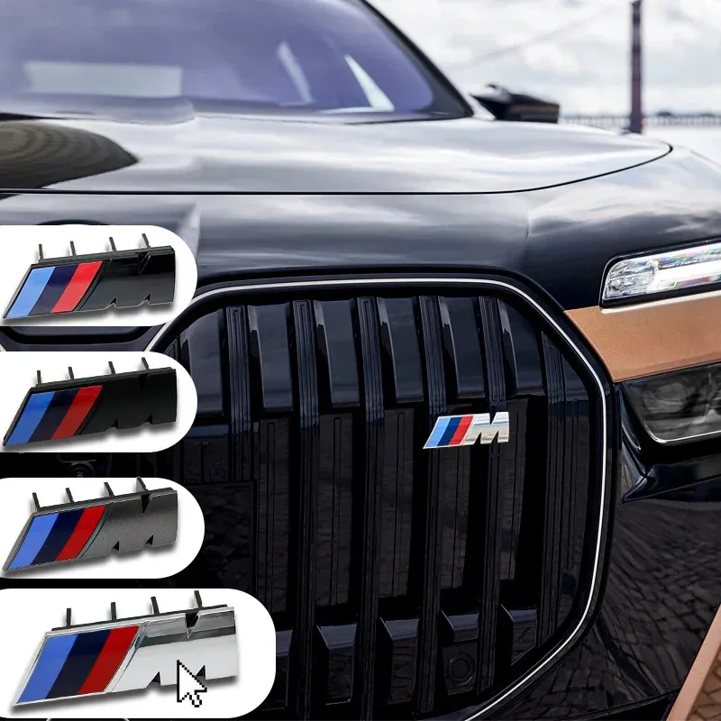 

3D ABS M Logo Front Grille Badge Body Decorative Sticker Car Modification Accessories For BMW M Logo X1 X2 X3 X4 X5 X6 F48 G01