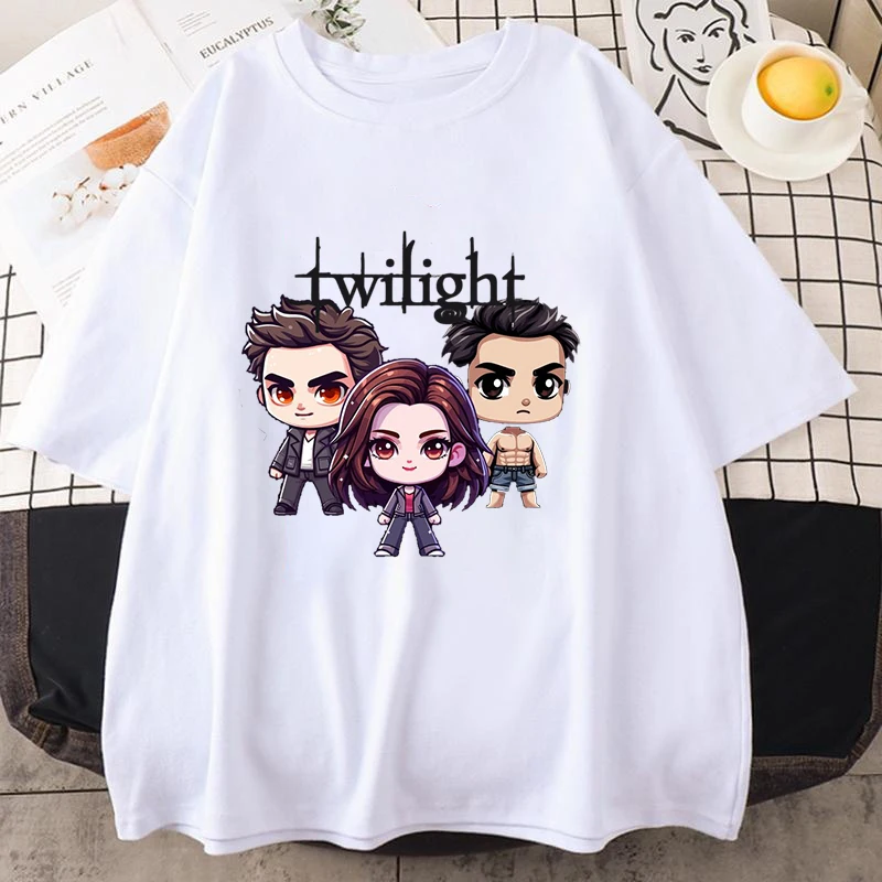 

New Women Men Fashion Short Sleeve Tee Shirt Twilight Print T Shirt Casual Loose Summer Cool T-shirt Tops