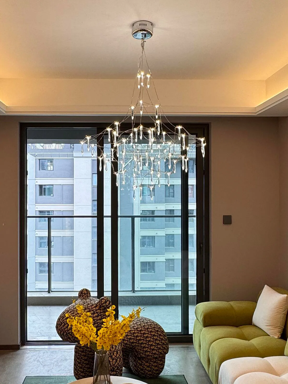 Italian French-style Mid-range Luxury Star-shaped Crystal Living Room Dining Room Bedroom and Staircase Area Firefly Chandelier