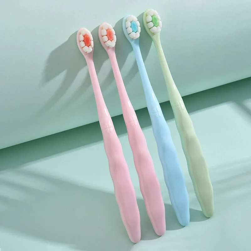 

2 PC Couple Toothbrush Ultra-fine Bristles Soft Teeth Love Heart Anti Slip Brush Handle Deep Cleaning Whitening Adult Toothbrush