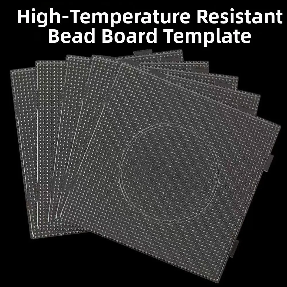 ลูกปัดเพอร์เลอร์ฮามะคุณภาพสูง งานฝีมือประดับตกแต่งแบบสามมิติ ทนความร้อน รูปทรงกลม ขนาด 52*52 จุด สำหรับทำตัวต่อ DIY