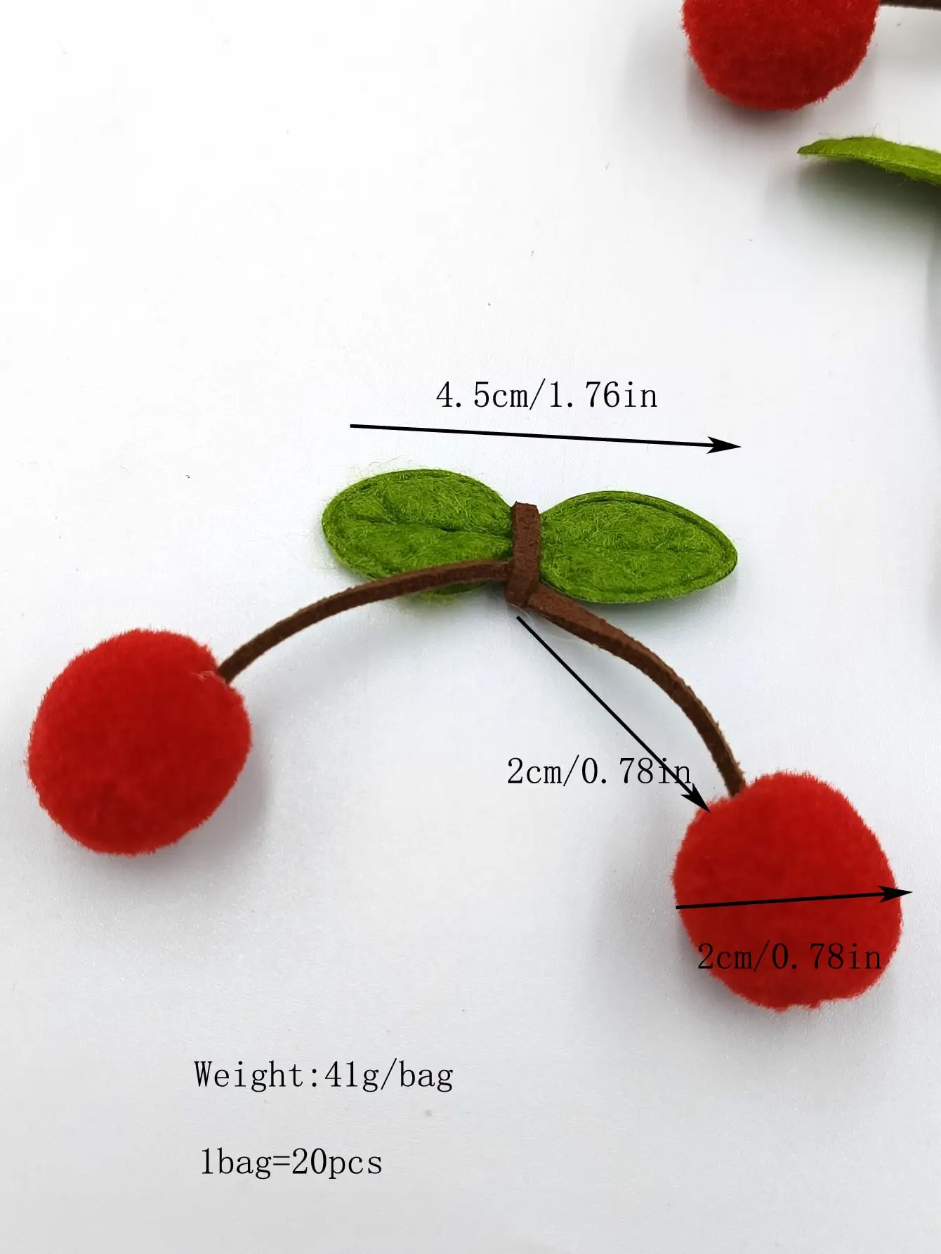 20pcs Clothing Accessories Decorated Cherry DIY