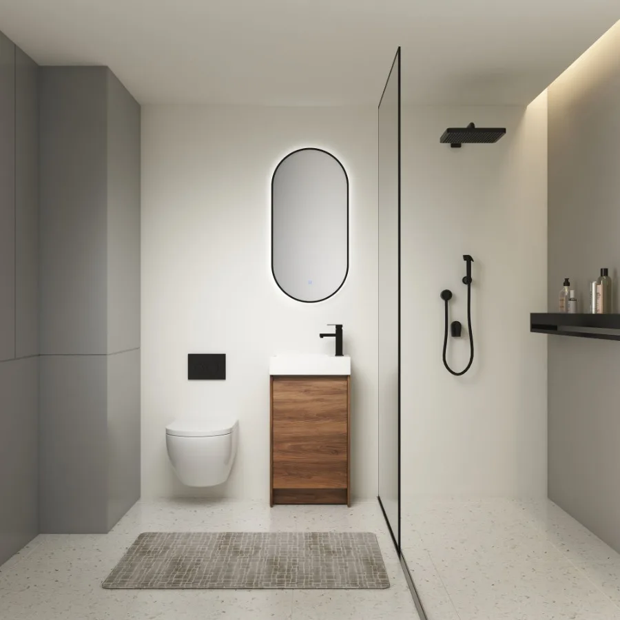

18 Inch Freestanding Bathroom Vanity With Single Sink Soft Closing Doors Suitable For Small BathroomsBVB03118BRE