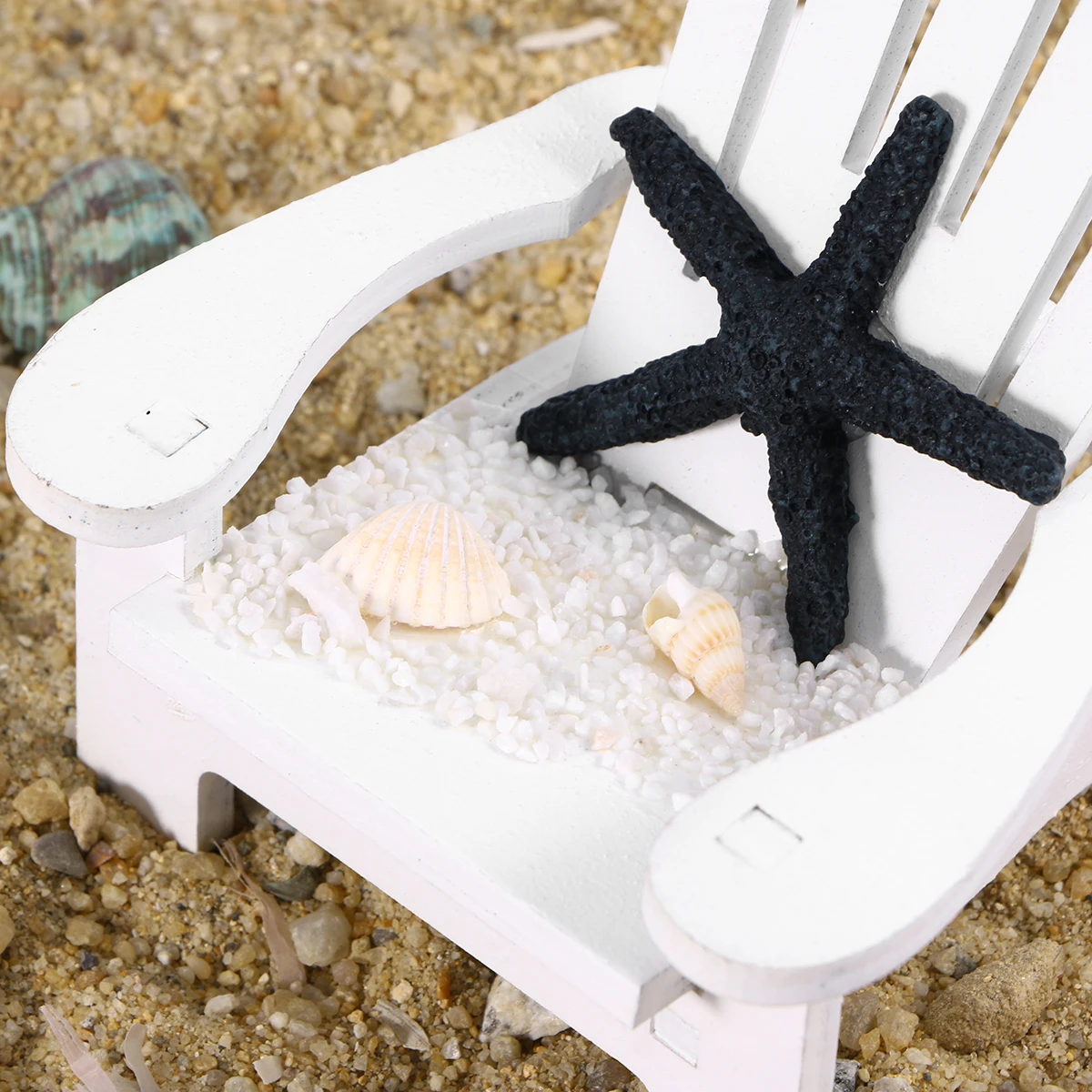 

Beach Chair Decoration Nautical Coastal Sunshine Home Decorations Themed Bathroom Accents Tabletop Miniature