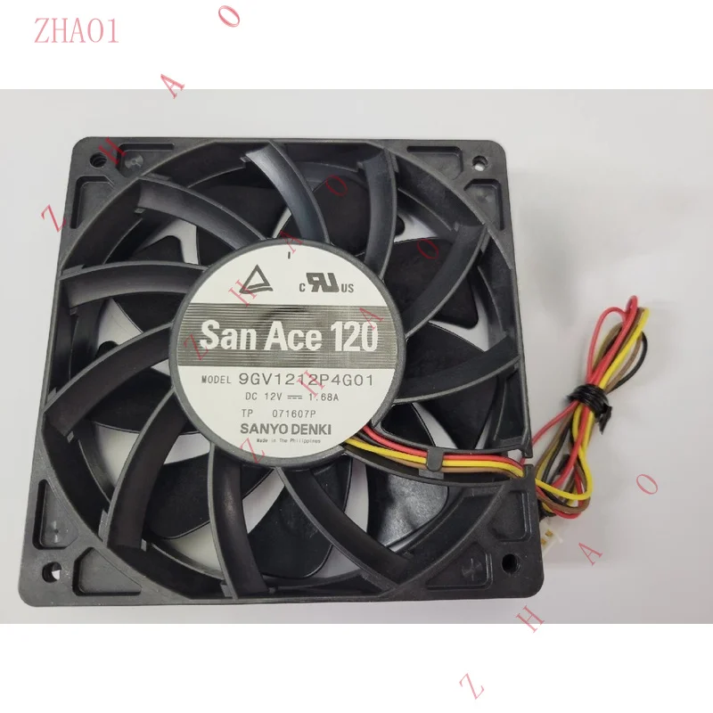 Z   2X for Sanyo San Ace 120 Cooling Fan 9GV1212P4G01 120x120x25mm 12V 1.68A 4-Wire 4Pin