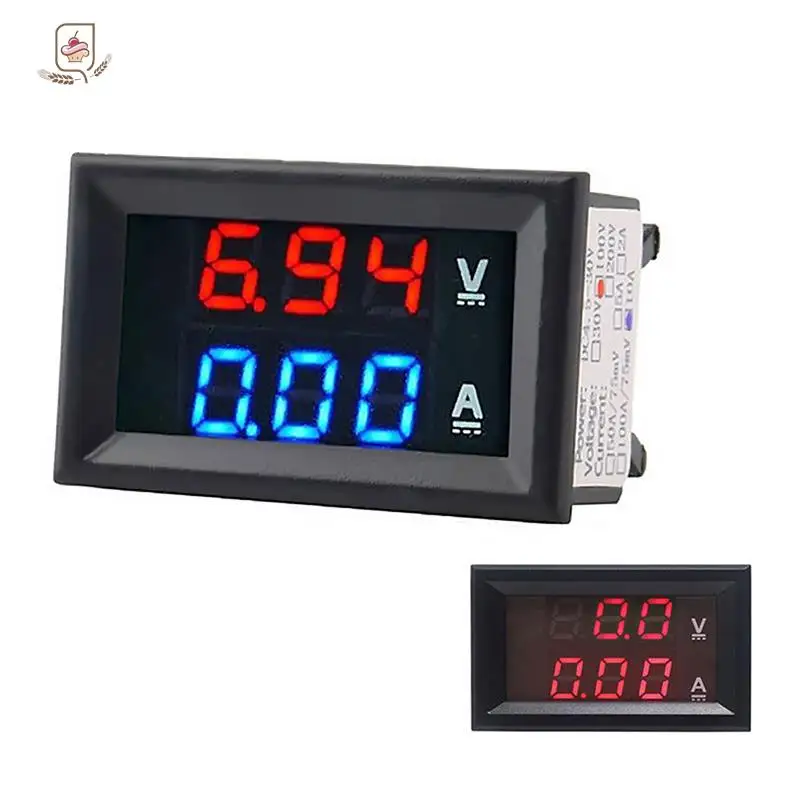 DC 0-100V 10A voltmetro digitale amperometro doppio Display rilevatore di tensione misuratore di corrente pannello Amp Volt Gauge 0.28 \\ \