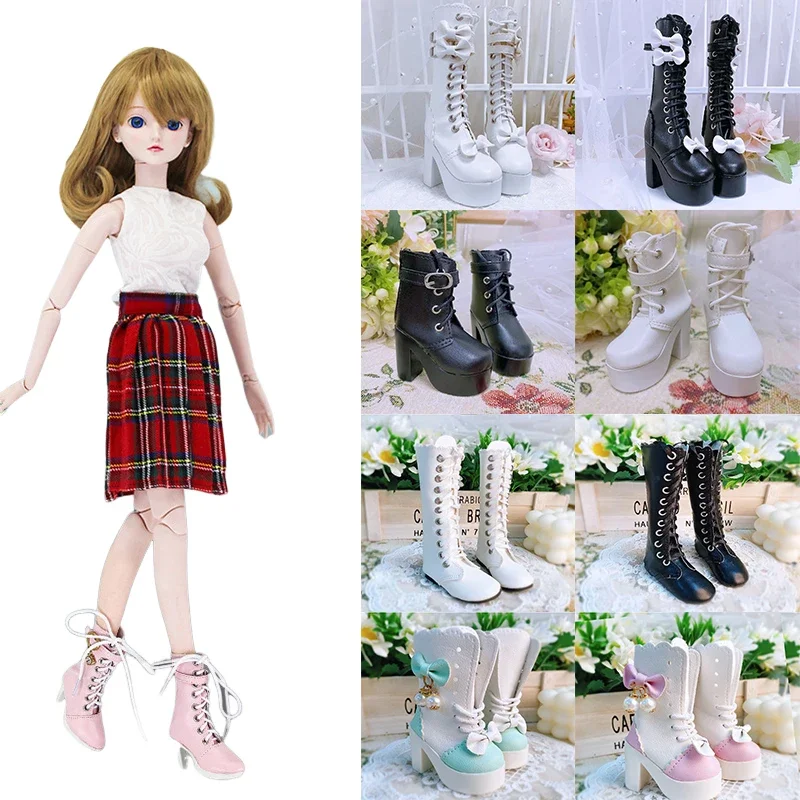 Fashion 60cm Doll Shoes Boots Bjd Doll Shoes 7.5cm Foot Wear Shoes Toy Doll Accessories Girl Kids Toy Gift