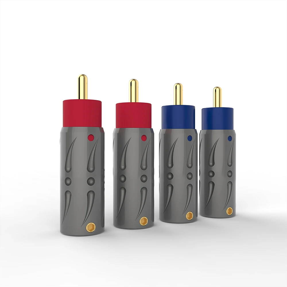 Viborg VR105G rame puro placcato oro RCA rame puro RCA connettore RCA in rame puro non magnetico placcato oro