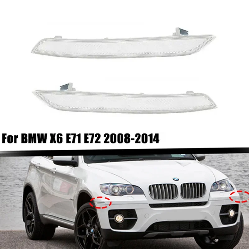 Pair Left&Right Reflective Strips For BMW X6 E71 E72 2008 2009 2010 2011 2012 2013 2014 E70 X5M Side marker reflector