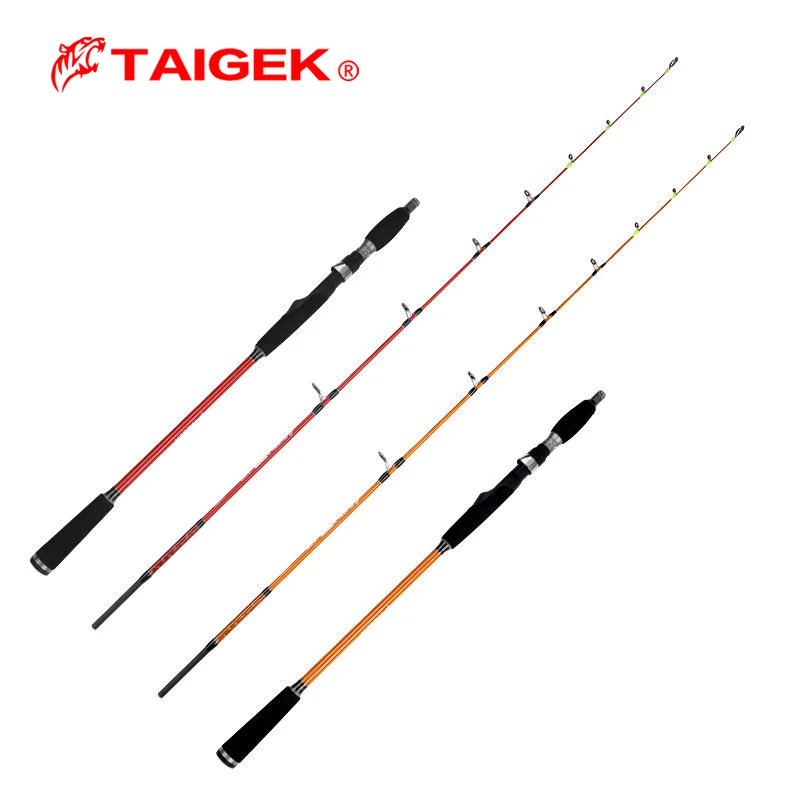 

TAIGEK 1.5m Solid Carbon Casting Spinning Fishing Rod 30-100g Slow light Jigging Fishing Rods