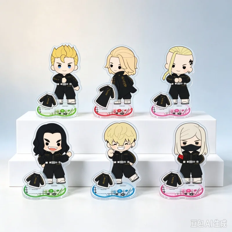 Tokyo Revengers Anime Otaku Acrylic Desk Display Stand Vivid Print With Base Tabletop Decoration Collectible Souvenir Keychain