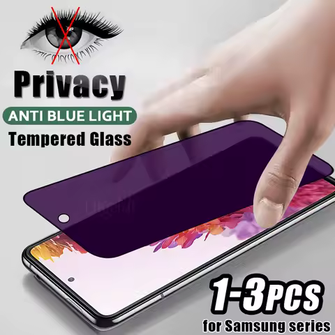 1-3Pcs Anti-spy Anti Blue Glass For Samsung Galaxy S20 FE A52 A91 A71 A70 A60 A51 A42 A40S A50 A32 A31 A30 A22 Screen Protector