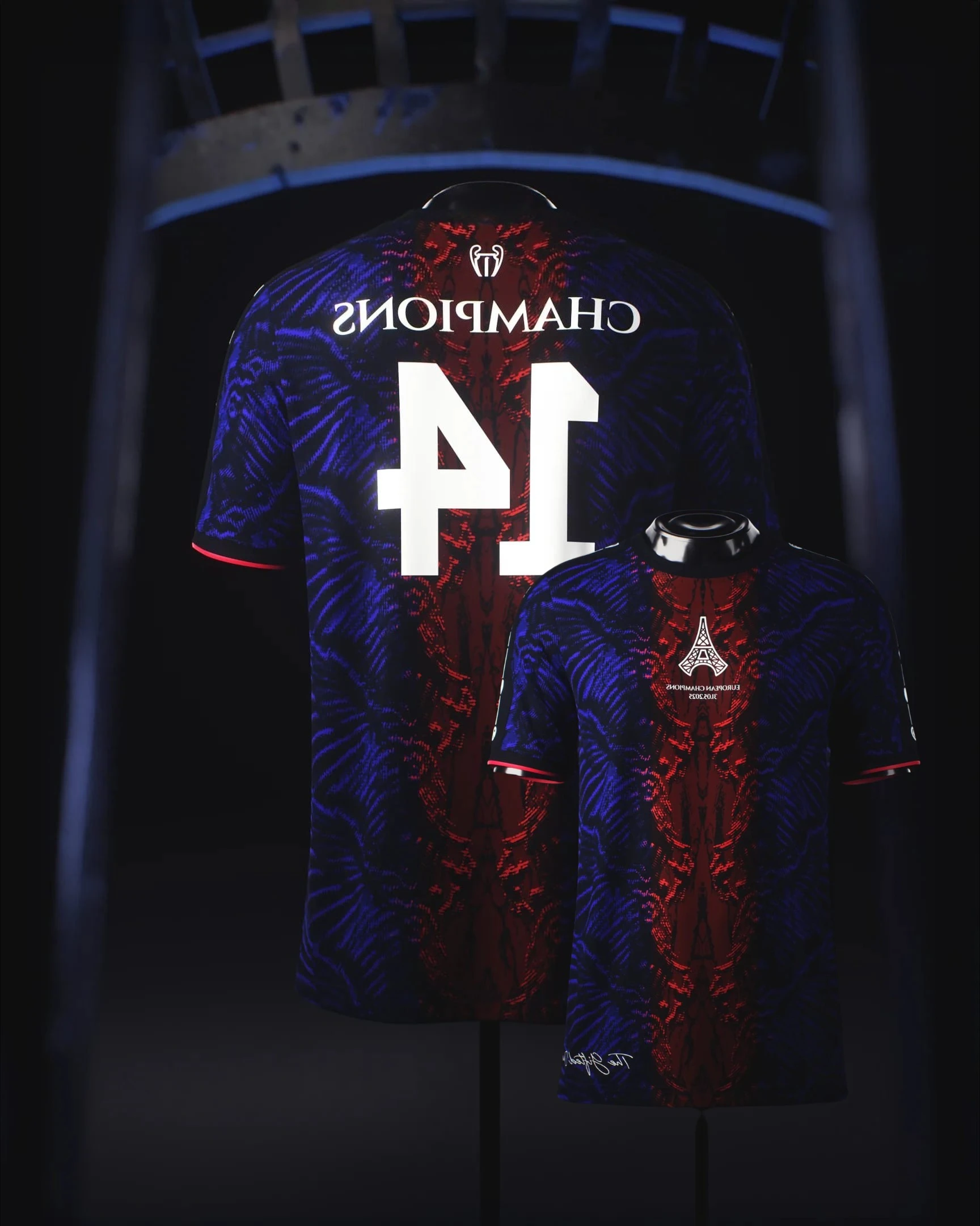 

2025 European Champions Jersey Short Sleeve The Gifted One Football Shirt Training Soccer Uniform Parisians Jersey Women Pajamas