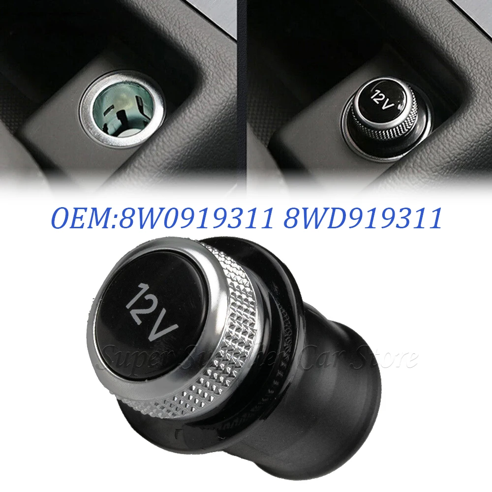 4H0919311 4L0919311 For Audi A1 A3 8P A4 B6 B7 A5 A6 A7 TT Q7 Q3 Car Auto Cigarette Lighter Dummy Cover Socket Replacement 12V