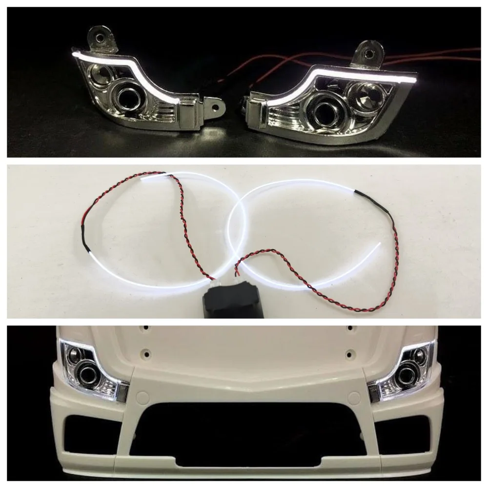 

Front Daytime Driving Lights Lamp for Tamiya 1:14 RC Truck Scania 770s MAN Benz Volvo Upgrade Accessories