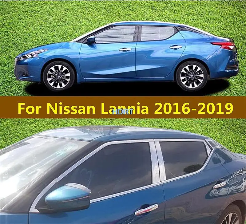 

Для Nissan Lannia Bluebird (SYLPHY) 2016-2019, Стайлинг автомобиля, нержавеющая сталь, окно, центральный столб, крышка, отделка, защитные наклейки