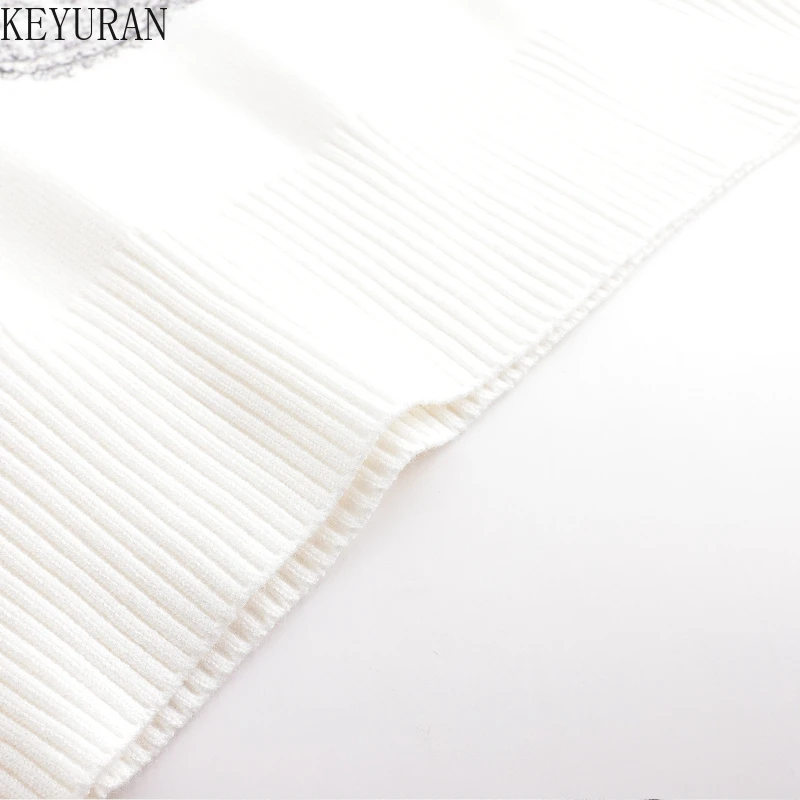 Maglione lavorato a maglia con ricamo a farfalla bianca da donna autunno moda vintage colletto rovesciato pullover maglieria top maglioni da donna