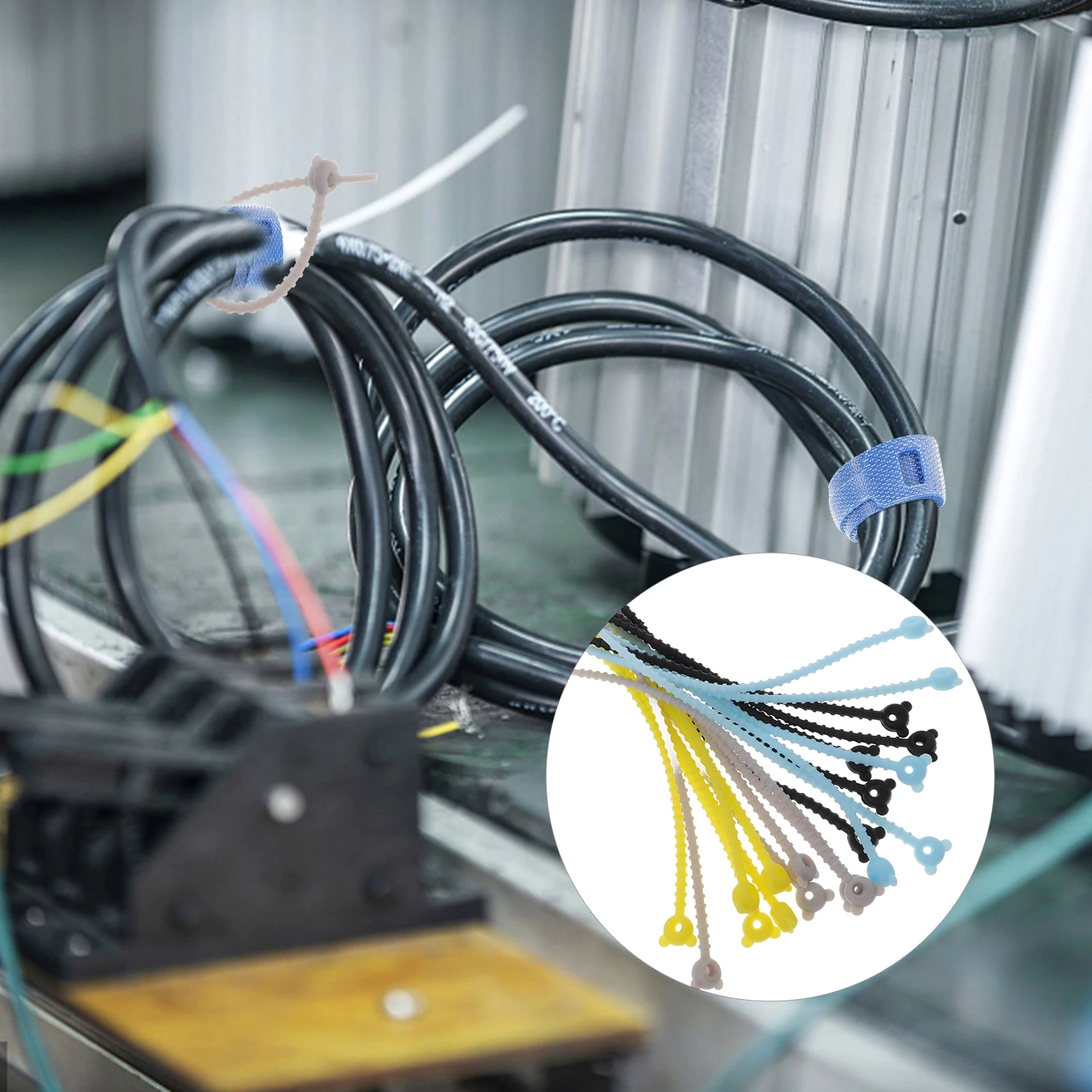 

20pcs Silicone Wire Ties Cable Organizer Reusable Cord Straps For Headphone Usb Charging Cables Data Cord Management Fastening