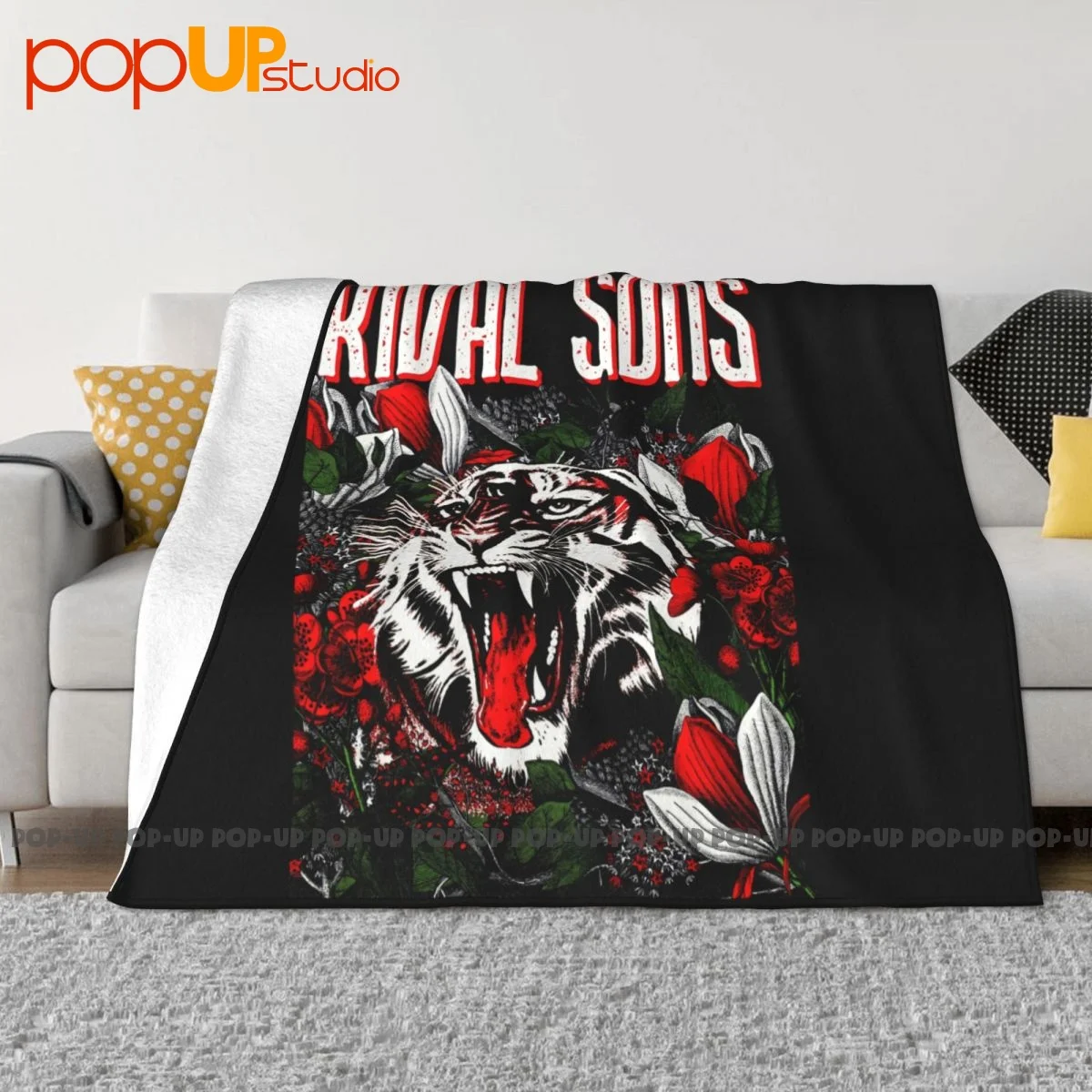 Rival Sons 3 Eyed Tiger Uk Eu Tour Blanket Autumn Textile Super Soft Bedding Travel Machine Washable