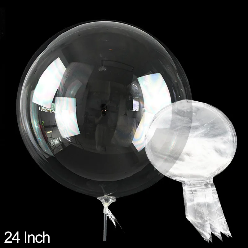 10 stücke 10-24 zoll Transparent Bobo Blase Ballon Klare Aufblasbare Luft Helium Globos Hochzeit Geburtstag Party Dekoration Baby dusche