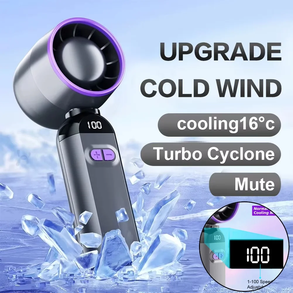 

Складной портативный небольшой USB-вентилятор для зарядки, охлаждающие вентиляторы с цифровым экраном для домашнего офиса, путешествий на открытом воздухе и кемпинга