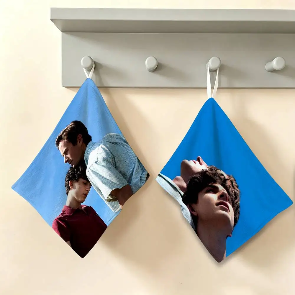 Movie Call Me By Your Name Polyester Cotton Hanging Hand Towel, Super Absorbent Hand Wiping Towel for Daily Household Use