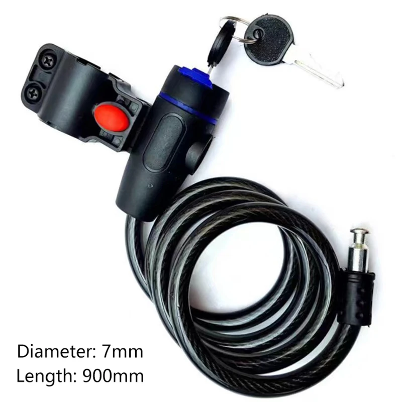 Universal Motorcycle Lock Anti-Theft Belt 2 Keys For Bike Safety Steel Rope Cable Portable Electric Vehicle Lock Cable Lock image 6