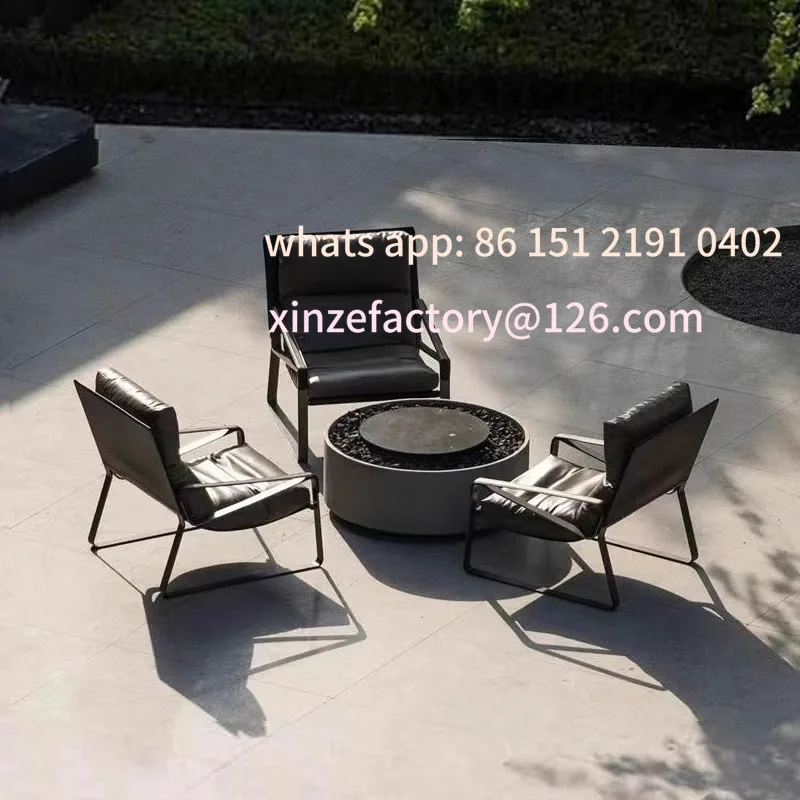 Customizable outdoor sofa courtyard aluminum alloy villa open-air balcony waterproof and sunscreen bed and breakfast
