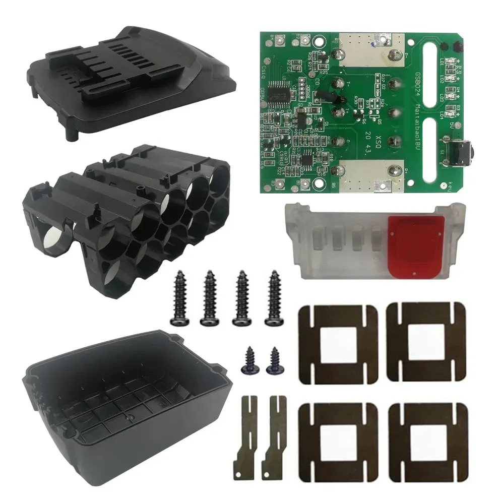 Picture 3: For Metabo 18V Lithium Battery Shel li-ion Battery Case BMS Charging Protection Circuit Board LED
