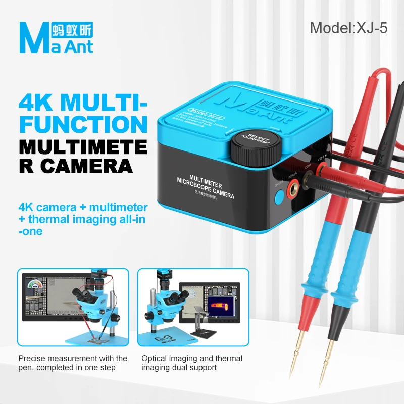 MAANT XJ-5 4K Multimeter Microscope Camera Thermal Imaging All in One HDMI Output 3840x2160 30FPS 1/1.8 Inch Sensor C Mount