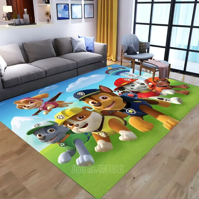 Anime Dog P-Paw P-Patrol Carpet Chase Printed Living Room Bedroom Rug Creative Anti-slip Children Crawling Mat Home Decor