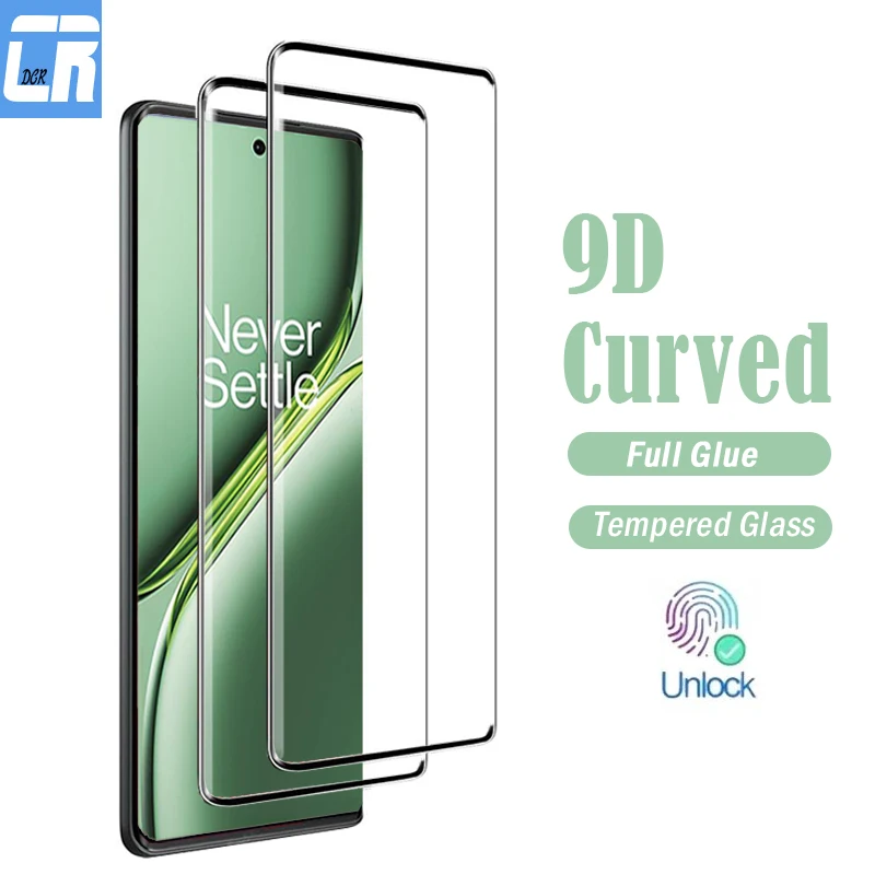 

9D Curved Tempered Glass Screen Protector For OnePlus Ace 3 2 Pro Full Glue Protective Film For OnePlus 12R 11R 12 11 10 9 8 Pro