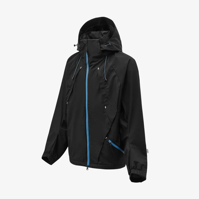 Adidas genuine color blocked zipper hooded long sleeved jacket men's jacket jacket KR0413