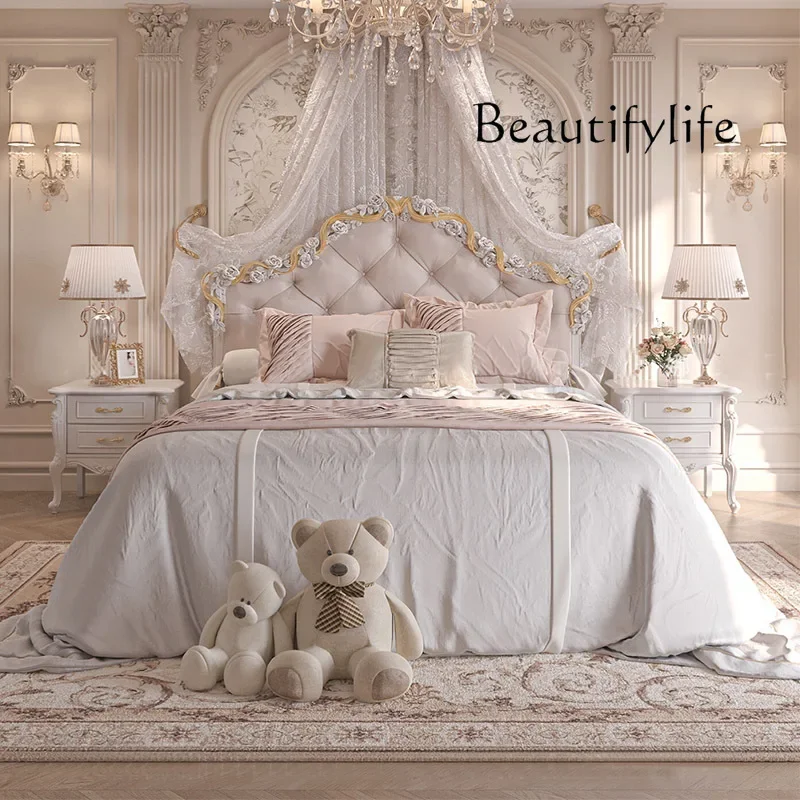 

Q X European Luxury Double Bed Design Minimalist Camping Pliable Double Bed Frame Wooden Modern Cama Queen Size Home Furniture