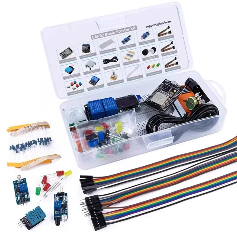 

ABAE-New ESP32 Starter Kit For ESP32 ESP-32S WIFI IOT Development Board DIY Learning Kit