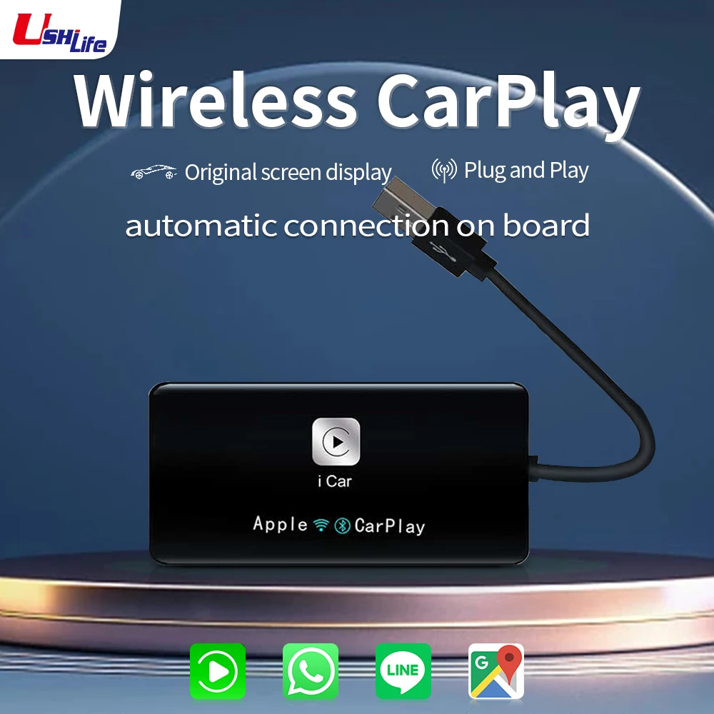 

USB-адаптер для CarPlay USB, проводной, Android, автомобильный блок с ии, автомобильный мультимедийный плеер с Bluetooth, автомобильное подключение, адаптер для Carplay