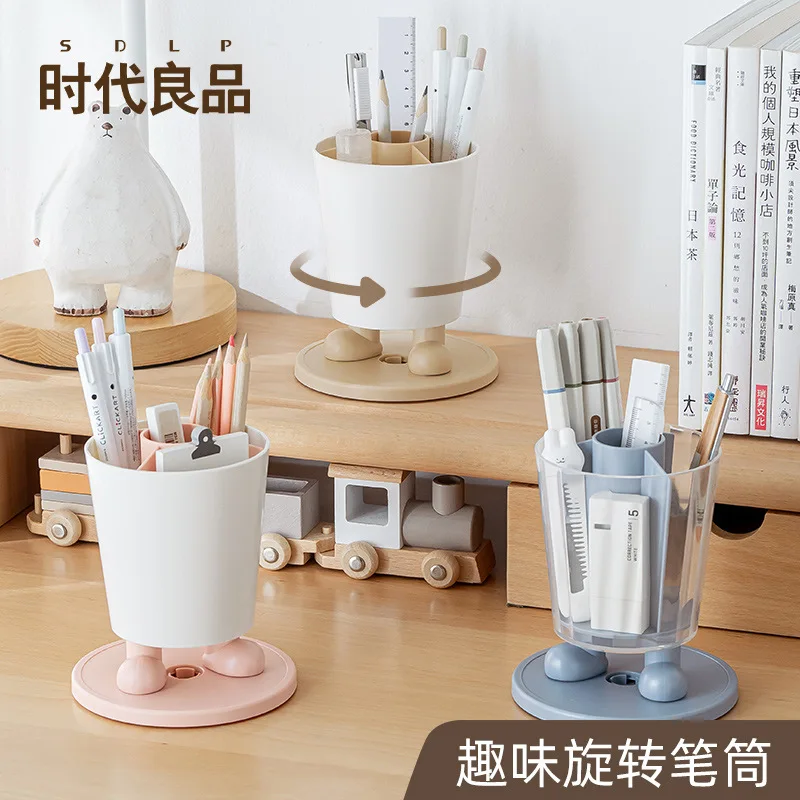 

Rotating Large Capacity Funny Pen Holder Desk Organizer for Students Office Multifunctional Storage Box Stationery Pencil Cup