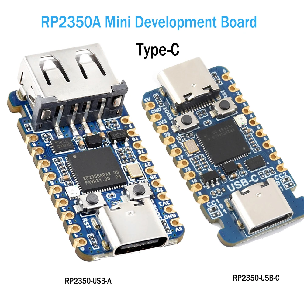 RP2350-USB-A Expansion Development Board Microcontroller Processor Based on Raspberry Pi Pico 2 Development Board Type C