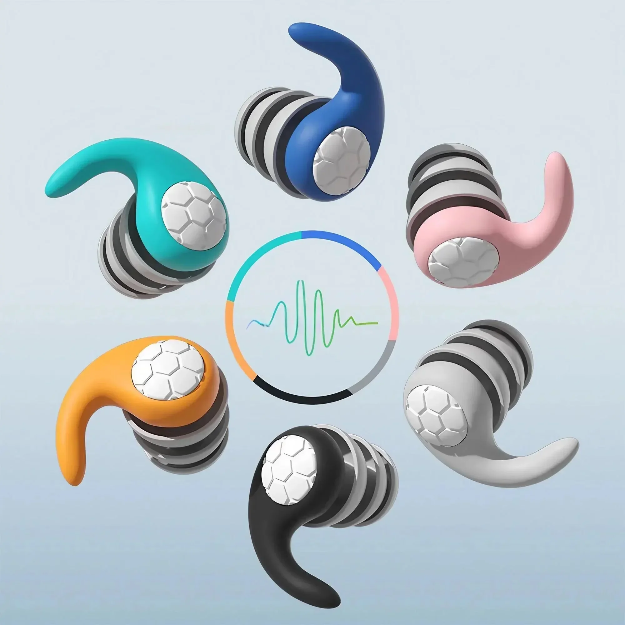 Soft Silicone Earplugs Waterproof Noise Cancelling Comfortable for Sleeping And Swimming