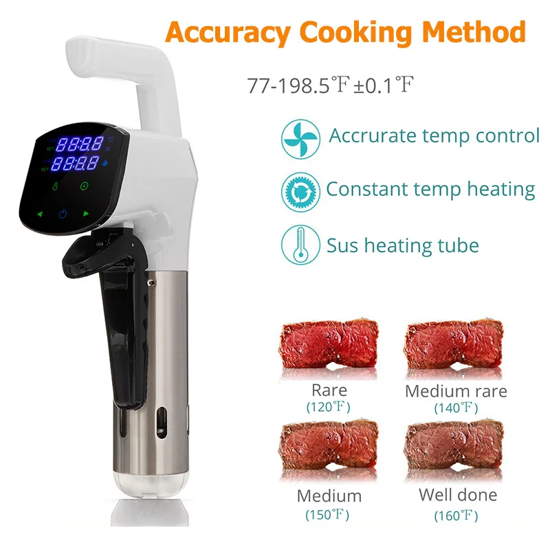 1800w sous vide cooking vara mergulho quente circulador temperatura exata cronometragem digital silencioso cozinha de aço inoxidável casa