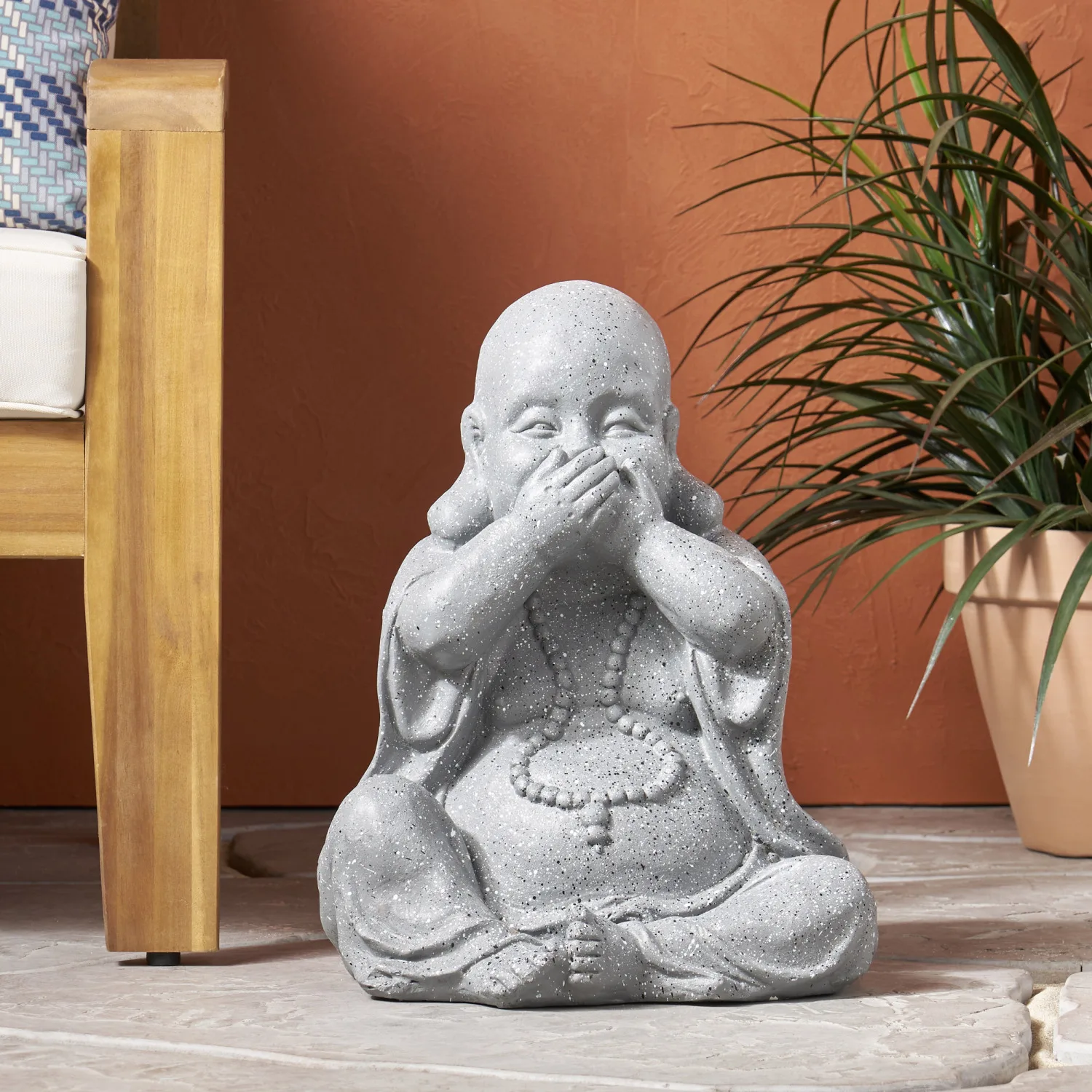 

Harrod Outdoor Monk Statue, Stone Gray