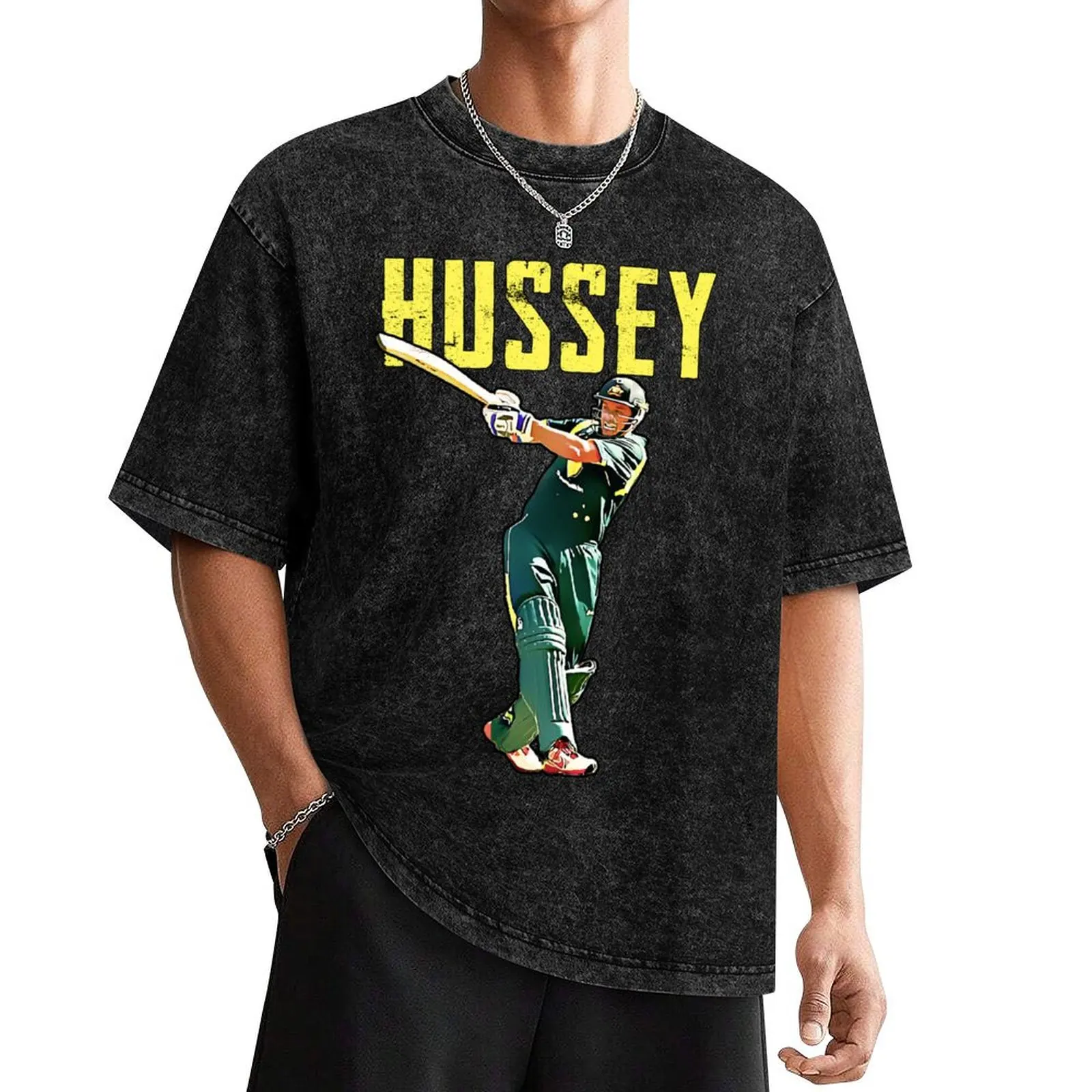 Michael Hussey - Batsman - Australia Cricket Player - T20 World Cup Cricket T-Shirt sublime t shirts for men cotton