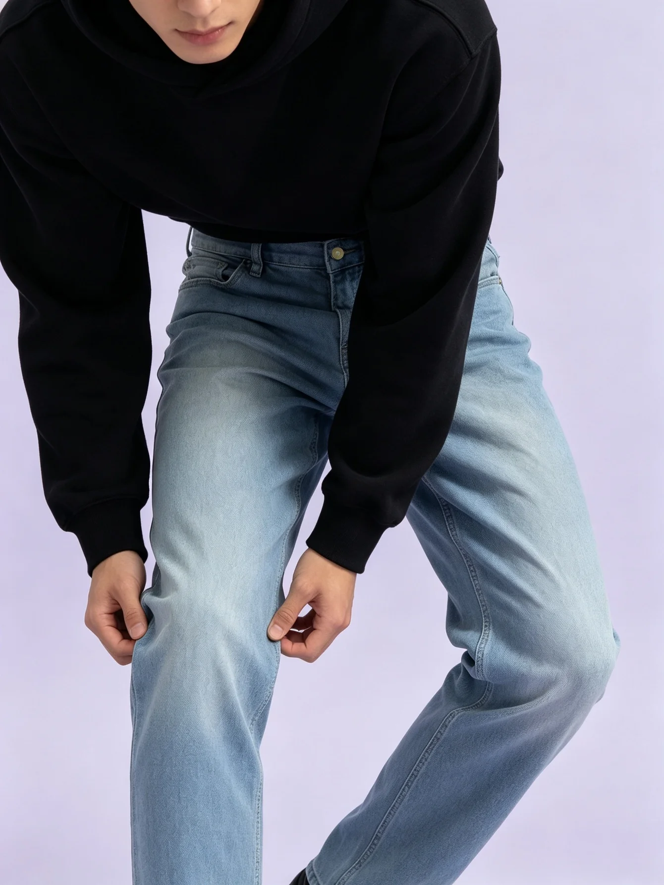 All-Match Daily Y2K Trendy American Street Wide Leg Distressed Denim Pants Thick Sturdy Denim Authentic US Street Culture, Roman