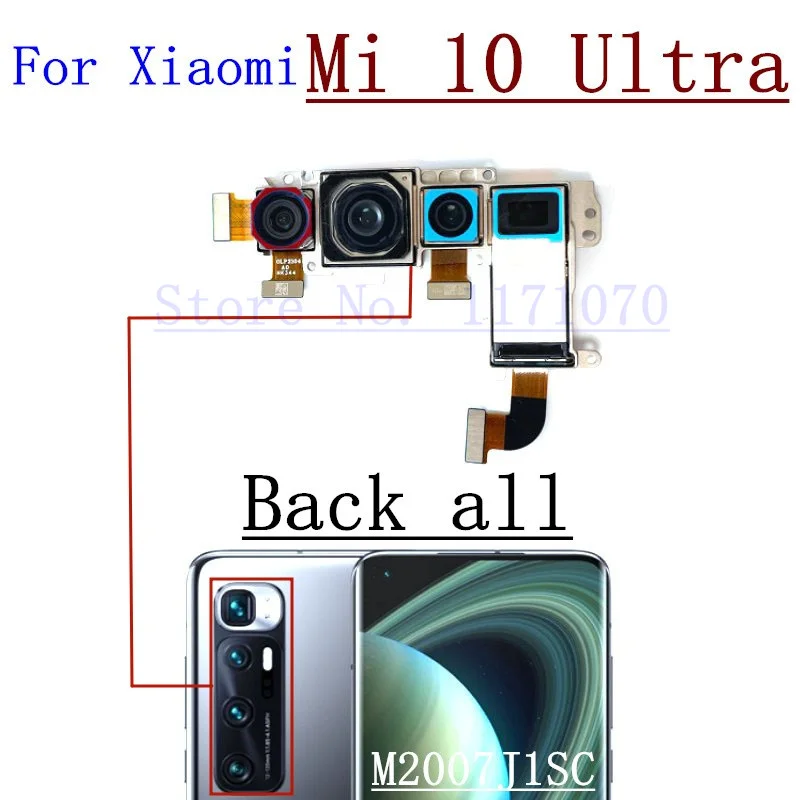 Back Main Front Camera For Xiaomi Mi 10 Pro Ultra 5G Backside Wide+Macro+Depth Module Replacement Repair Spare Parts