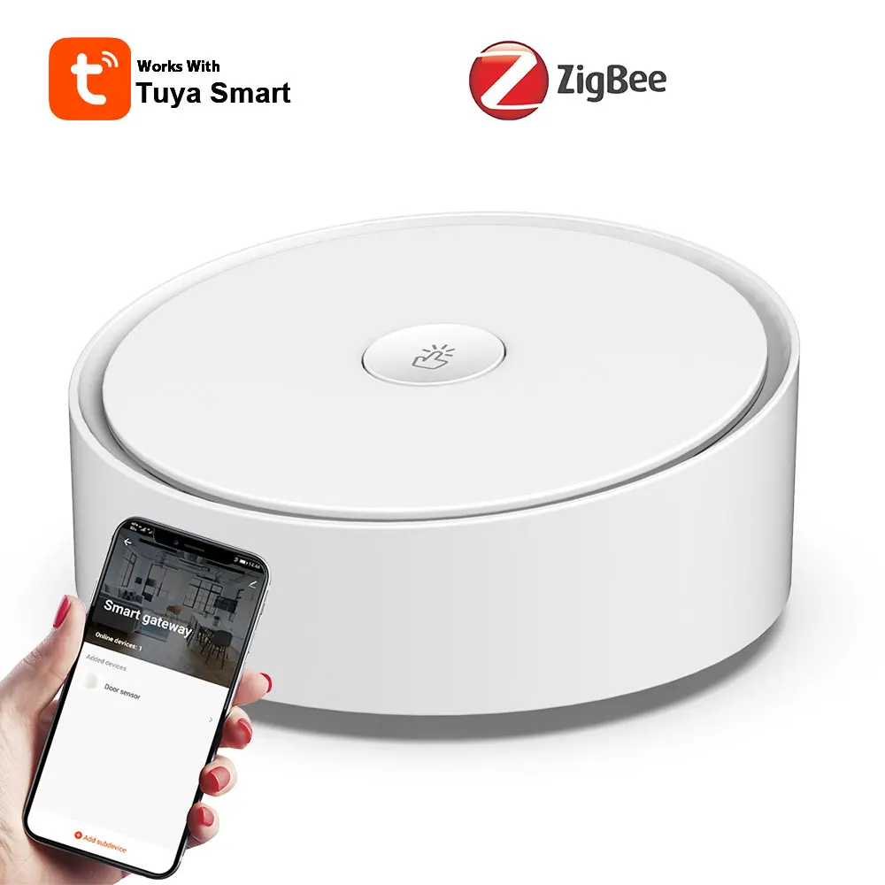 

Tuya Zigbee Gateway Hub Smart Home Bridge Synthesis Link includ Bluetooth/Zigbee Hub and Multi-mode Gateway Remote Controller