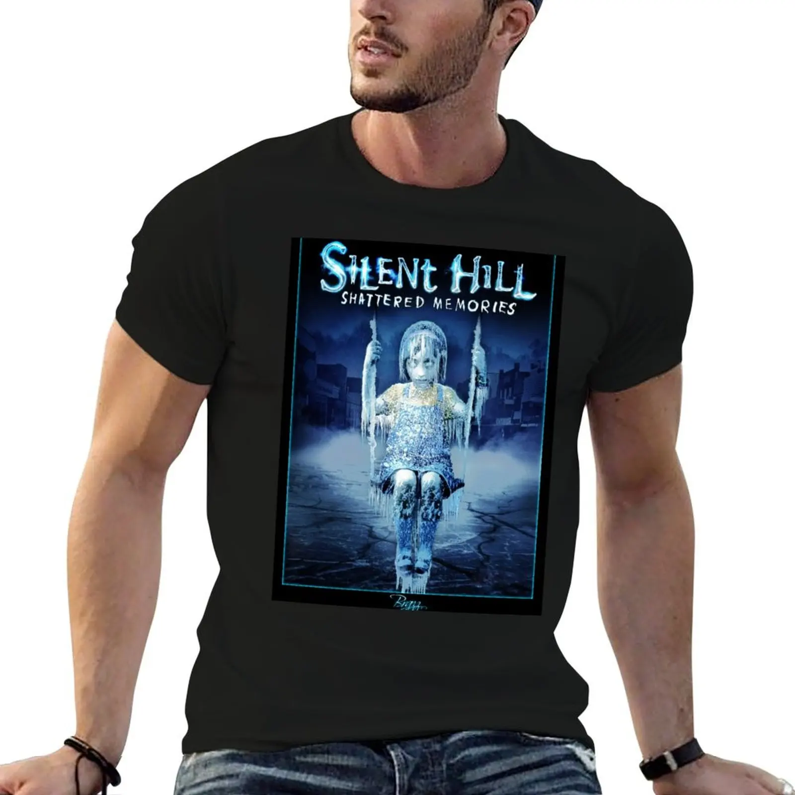 

Silent Hill Shattered Memories - PS2 Box Art (Original) - Brazz T-Shirt man t shirt cotton man tshirt T-Shirt