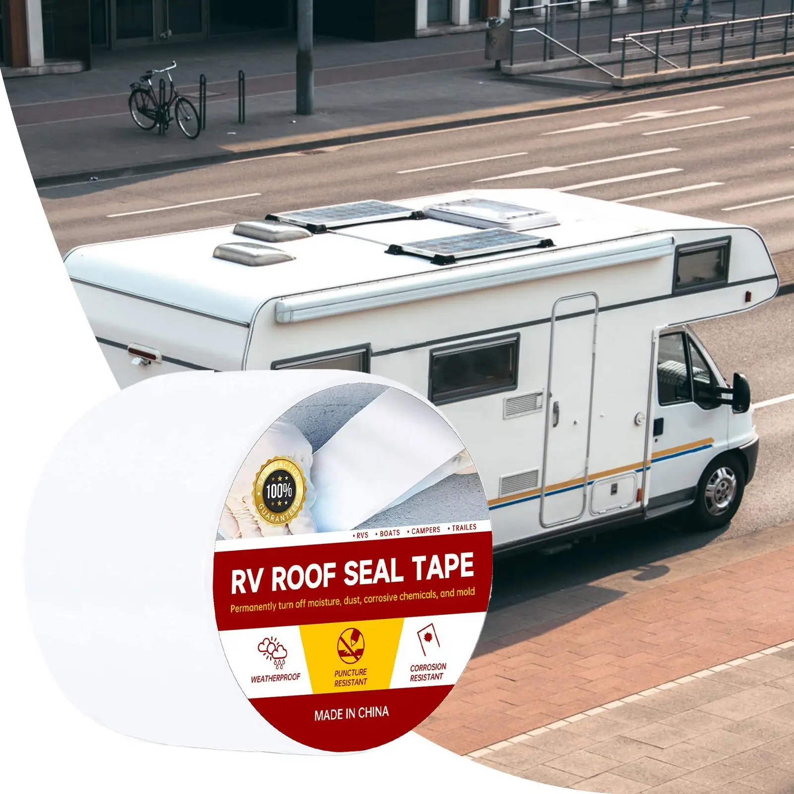 

Лента для покрытия на крышу автомобиля, клейкая лента для кемпинга, автомобиля, водонепроницаемая лента, устойчивая к атмосферным воздействиям уплотнительная лента, ремонт утечки автомобиля для швов люков на колесах